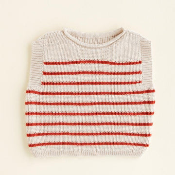 Vest Harvey - Cream / Red